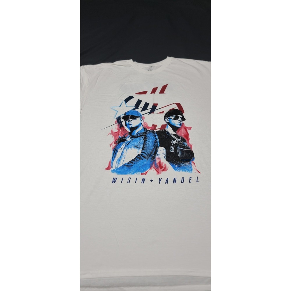2XL WHITE CEREMONY OF ROSES MEN'S T-SHIRT WITH LOGO OF WISIN & YANDEL Brand‎ new